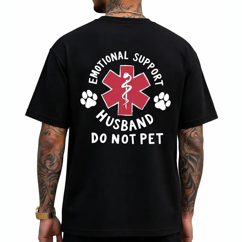 Emotional Support Husband Do Not Pet Funny Marriage Tee sweatshirt Hoodie