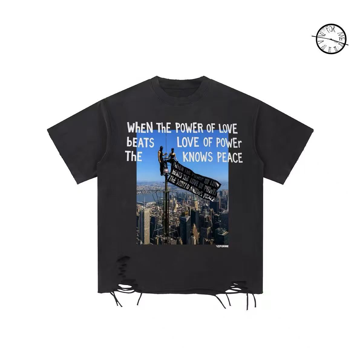 LOVE PEACE Pure cotton T-shirt