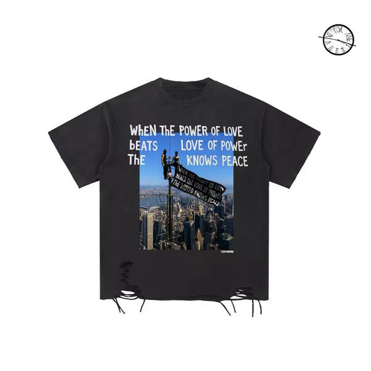 LOVE PEACE Pure cotton T-shirt